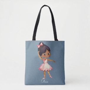 Personalised Cute Ballet Dancer Tote Bag