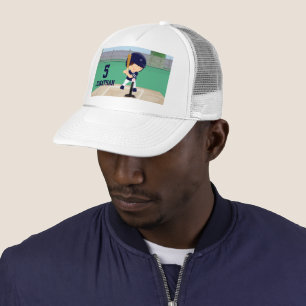 Personalised Cute Baseball cartoon player Trucker Hat