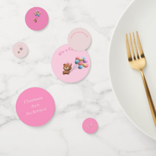 Personalised Cute Bear and Balloons  Confetti