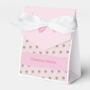 Personalised Cute Bear and Balloons Favour Box