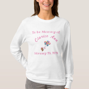 Personalised Cute Bear and Balloons  T-Shirt