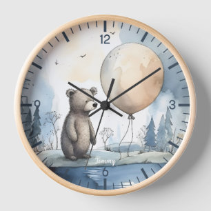 Personalised Cute Bear clock