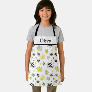 Personalised Cute Bees Pattern Apron – Honey Bee