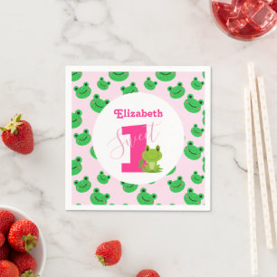 Personalised Cute Birthday Girl Napkin
