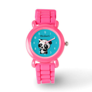 Personalised Cute Black and White Panda Bear Watch