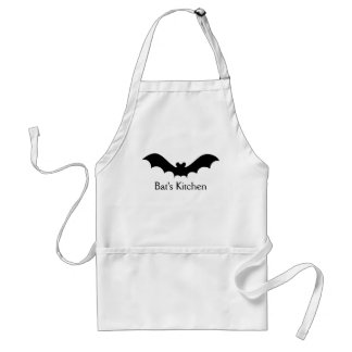 Personalised Cute Black Halloween Bat Silhouette Standard Apron