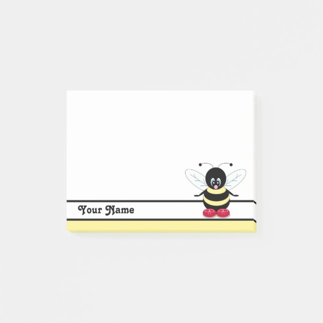 Personalised Cute BumbleBee Post-it® Notes (Front)