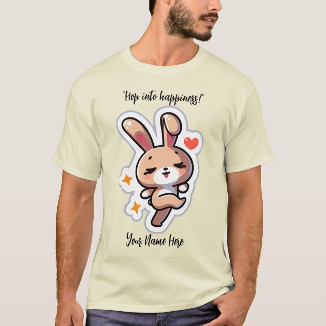 Personalised Cute Bunny T-Shirt (Front)