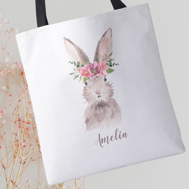 Personalised Cute Bunny Tote Bag (Creator Uploaded)
