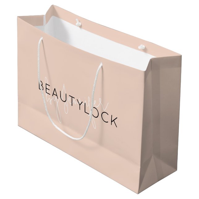 Personalised Cute Business Promotional/Shopping Large Gift Bag (Front Angled)