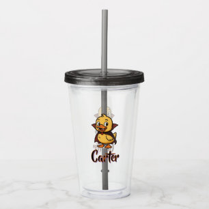 personalised Cute cartoon Halloween duck vampire Acrylic Tumbler