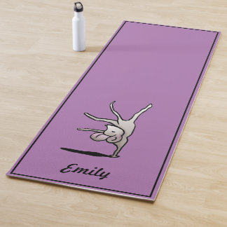 Personalised Cute Cartoon Handstand Mouse Yoga Mat