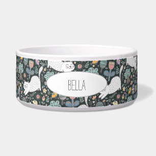 Personalised Cute Cat Floral
