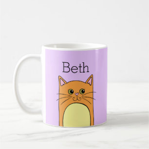 Personalised Cute Cat Girl Boss Coffee Mug