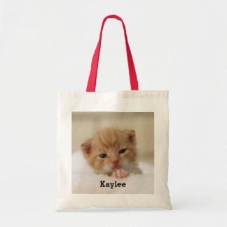 Personalised Cute Cat Kitten Tote Bag