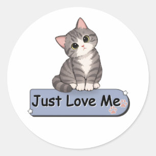 Personalised Cute Cat Sticker