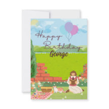 Personalised Cute Cat-tage Picnic Birthday Wishes