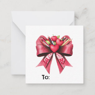 Personalised Cute Chic Pink Teacher School Card