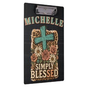 Personalised Cute Christian Simply Blessed Clipboard
