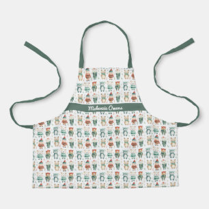 Personalised Cute Christmas Animals Apron
