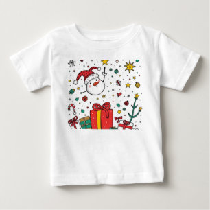 personalised Cute Christmas Baby Outfit T-Shirt