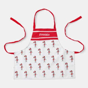 Personalised Cute Christmas Candy Cane Apron