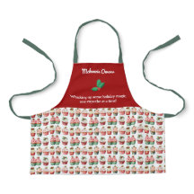 Personalised Cute Christmas Cupcakes Kid's Apron