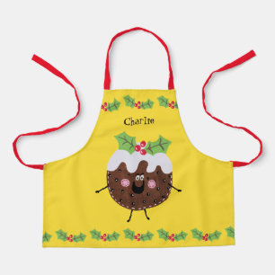 Personalised Cute Christmas Pudding Apron