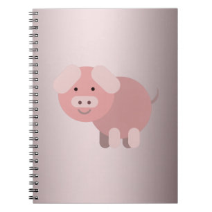 Personalised cute chubby piggy notebook