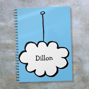 Personalised Cute Cloud on a String Notebook