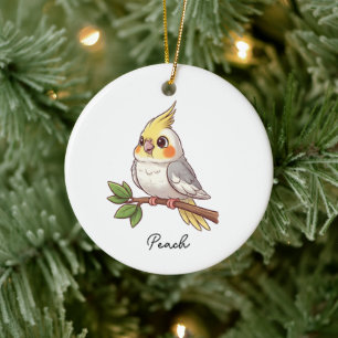 Personalised Cute Cockatiel Pet Bird Ceramic Ornament
