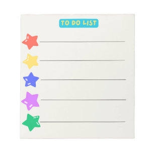 Personalised Cute Colour Twinkle Little Star Notepad
