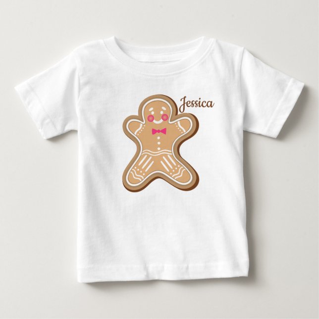 Personalised Cute Cookie Baby T-Shirt (Front)