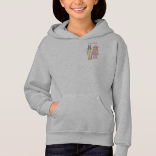 Personalised Cute Cowgirl and Horse Fleece Hoodie