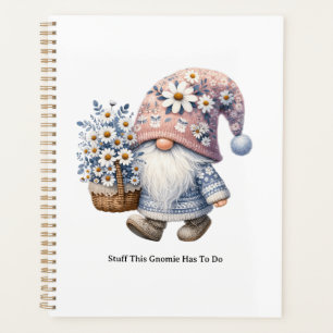 Personalised Cute Daisy Flower Gnome Women's Planner