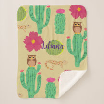 Personalised Cute Desert Animals and Cactus