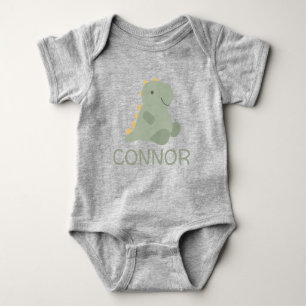 Personalised Cute Dinosaur Baby Bodysuit