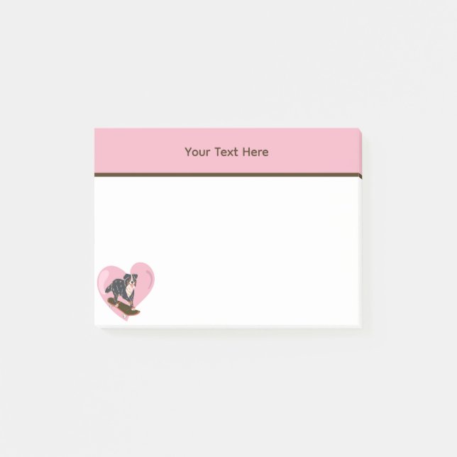 Personalised Cute Dog  Post-it Notes (Front)