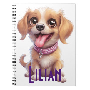 Personalised Cute Dog Spiral Notebook: Deligh Notebook