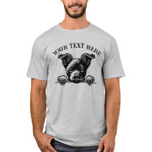 Personalised Cute Dog T-Shirt – Custom Text Pet