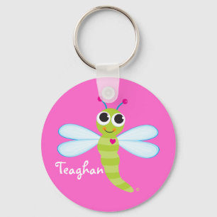 Personalised Cute Dragonfly Keychain - Personalise