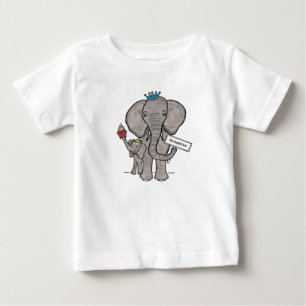 Personalised Cute Elephant and Baby T-Shirt