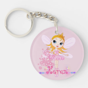 Personalised Cute Fairy Ballerina Keychain