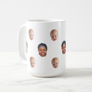 Personalised Cute Family Face 2 Photos Mug