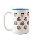 Personalised Cute Family Face 4 Photos Mug