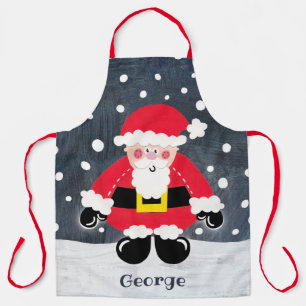 Personalised Cute Father Christmas Santa Claus Apron