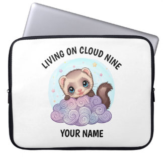 Personalised Cute Ferret Laptop Sleeve