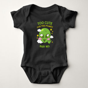 Personalised Cute for This Planet Fun Alien Baby Bodysuit