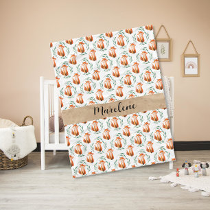 Personalised Cute Fox baby blanket keepsake