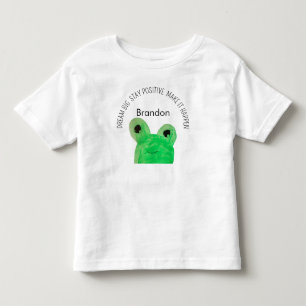 Personalised Cute frog inspirational quote  Toddler T-Shirt